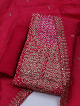 Neck Embroidered Cotton Blend Unstitched Suit With Dupatta